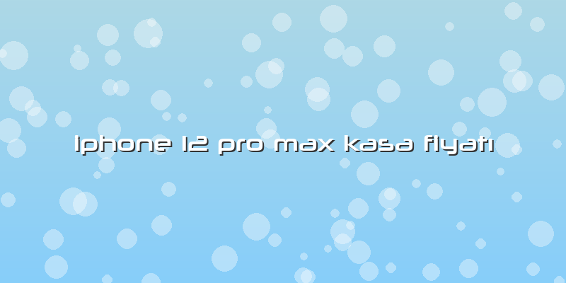 Iphone 12 Pro Max Kasa FiyatÄ±