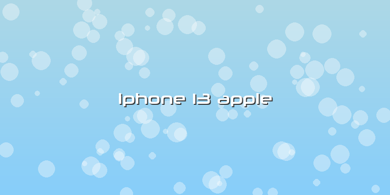 Iphone 13 Apple
