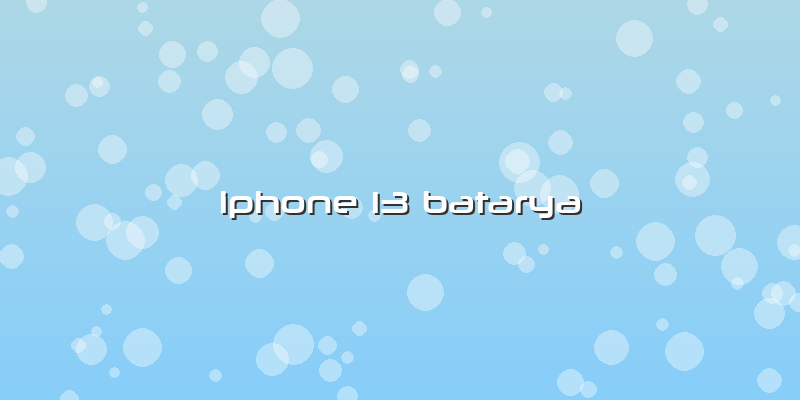 Iphone 13 Batarya