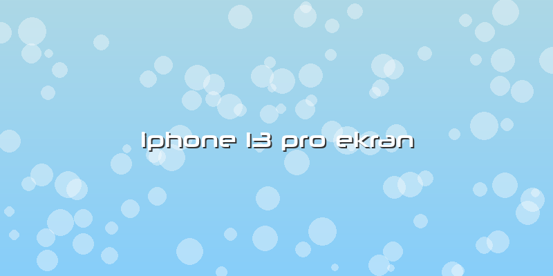 Iphone 13 Pro Ekran