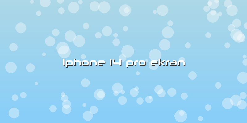 Iphone 14 Pro Ekran