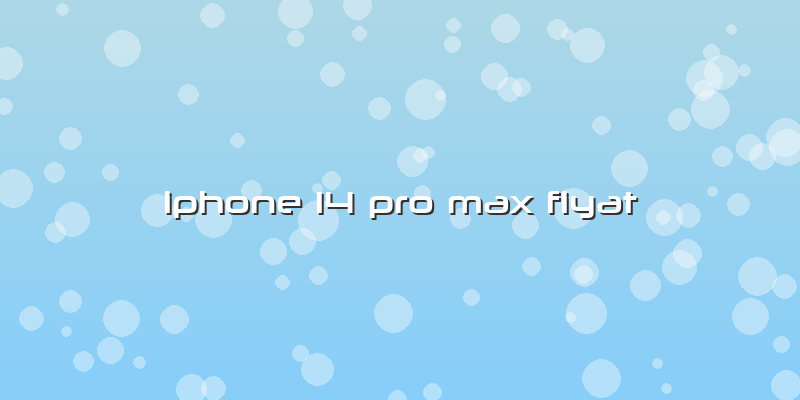 Iphone 14 Pro Max Fiyat
