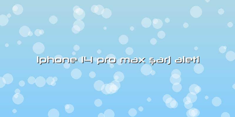 Iphone 14 Pro Max ÅŸarj Aleti