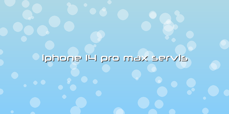 Iphone 14 Pro Max Servis