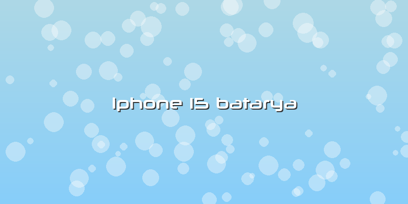 Iphone 15 Batarya