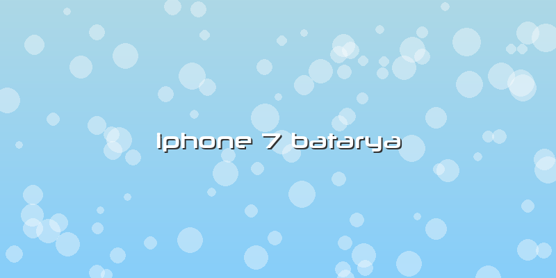 Iphone 7 Batarya