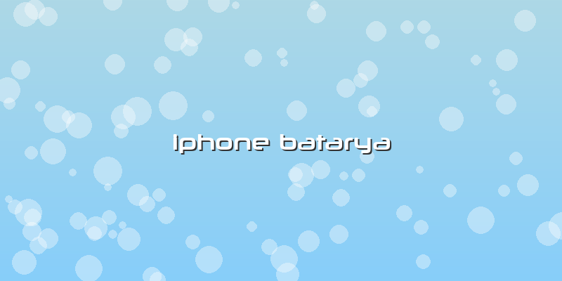 Iphone Batarya