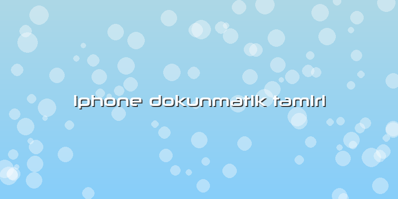 Iphone Dokunmatik Tamiri