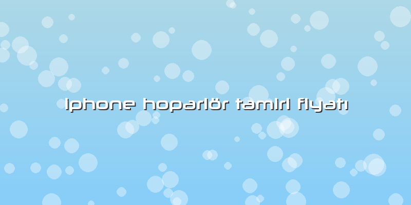 Iphone Hoparlör Tamiri FiyatÄ±