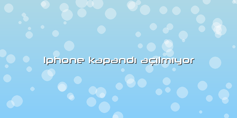 Iphone KapandÄ± AçÄ±lmÄ±yor
