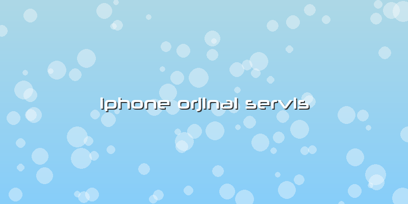 Iphone Orjinal Servis