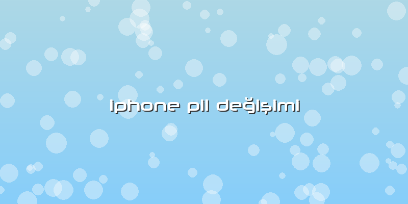 Iphone Pil DeÄŸiÅŸimi