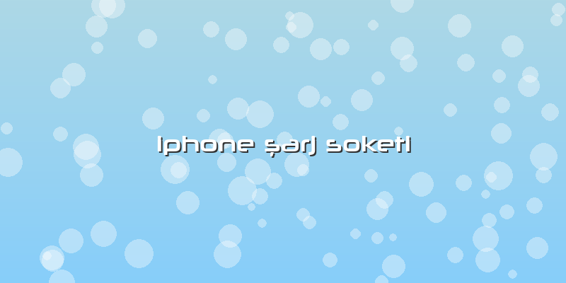 Iphone ÅŸarj Soketi