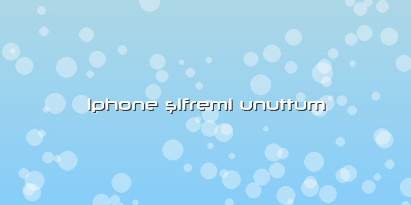 Iphone ÅŸifremi Unuttum