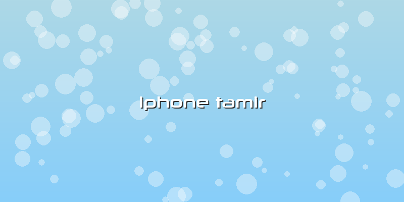 Iphone Tamir