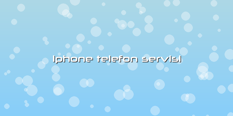 Iphone Telefon Servisi