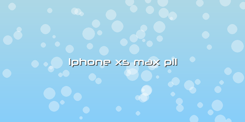 Iphone Xs Max Pil