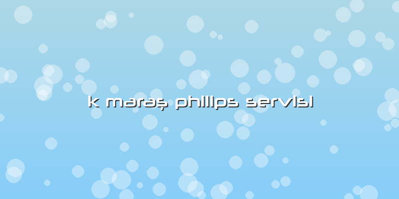 K Maraş Philips Servisi