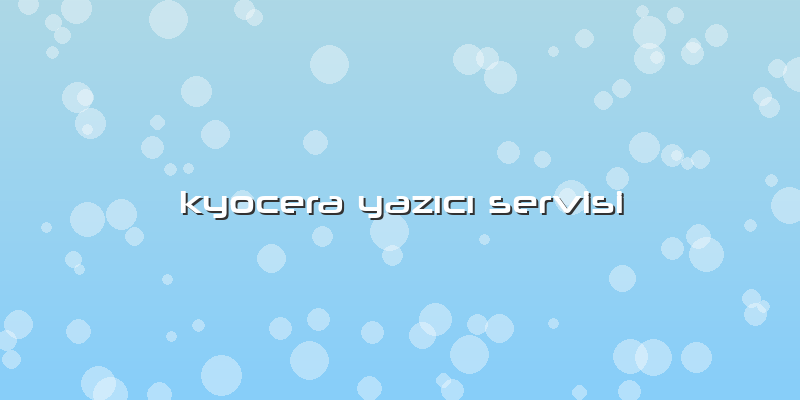 Kyocera Yazıcı Servisi