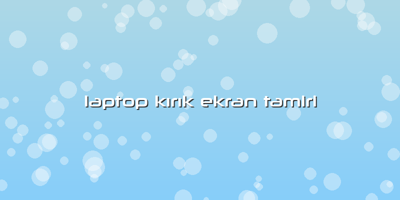Laptop KÄ±rÄ±k Ekran Tamiri