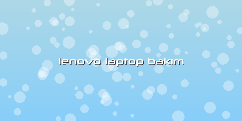 Lenovo Laptop BakÄ±m
