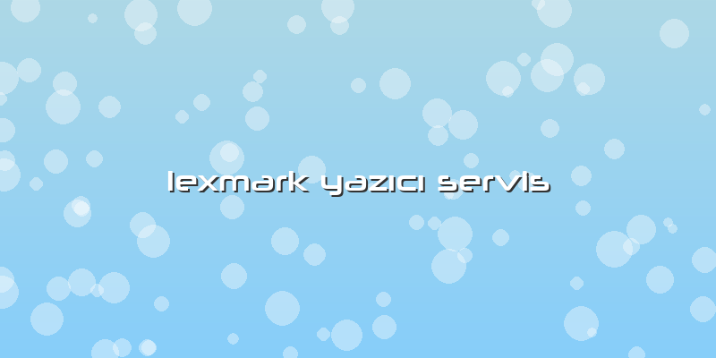 Lexmark Yazıcı Servis