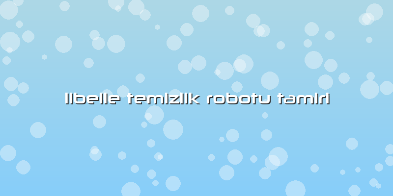 Libelle Temizlik Robotu Tamiri