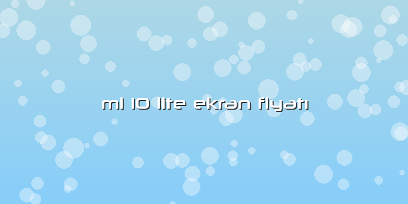Mi 10 Lite Ekran FiyatÄ±