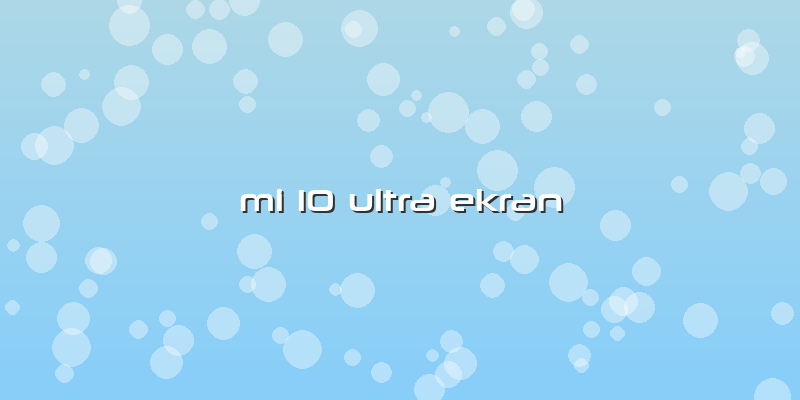 Mi 10 Ultra Ekran