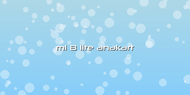 Mi 8 Lite Anakart