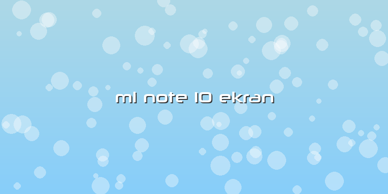 Mi Note 10 Ekran