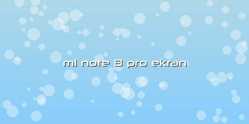 Mi Note 8 Pro Ekran