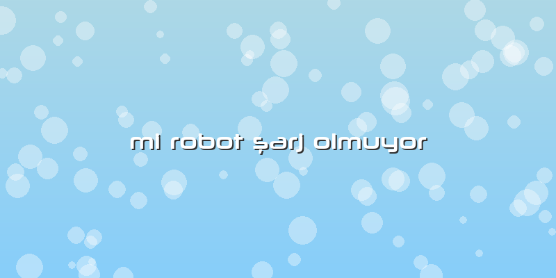 Mi Robot şarj Olmuyor
