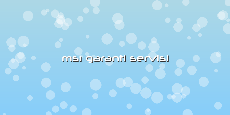 MsÄ± Garanti Servisi