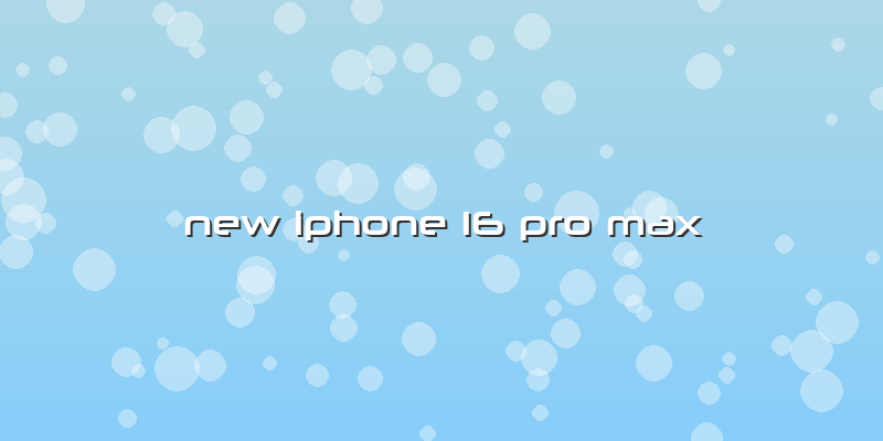 New Iphone 16 Pro Max