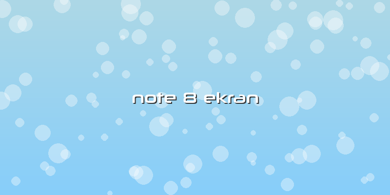 Note 8 Ekran