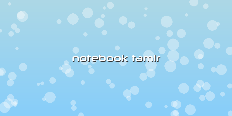 Notebook Tamir