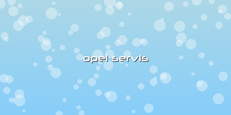 Opel Servis