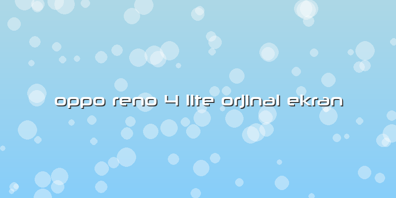 Oppo Reno 4 Lite Orjinal Ekran