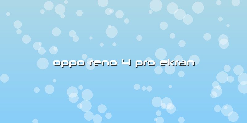 Oppo Reno 4 Pro Ekran