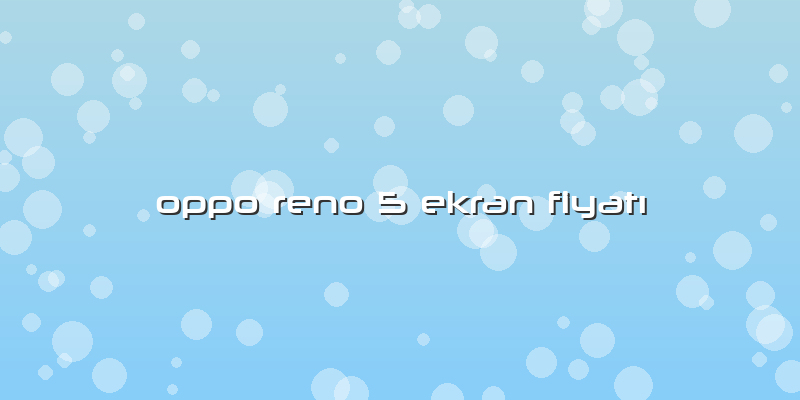 Oppo Reno 5 Ekran FiyatÄ±