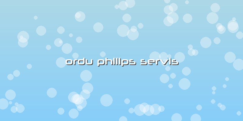 Ordu Philips Servis