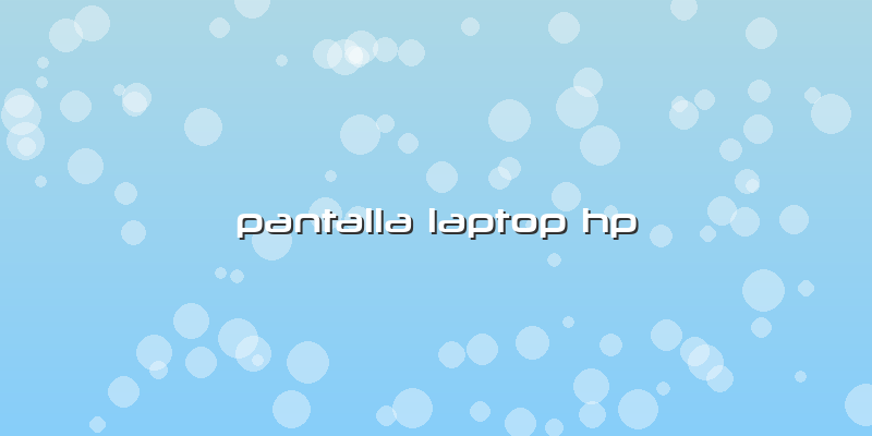 Pantalla Laptop Hp