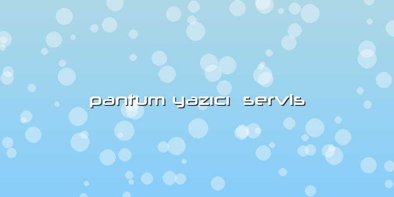 Pantum YazÄ±cÄ±  Servis
