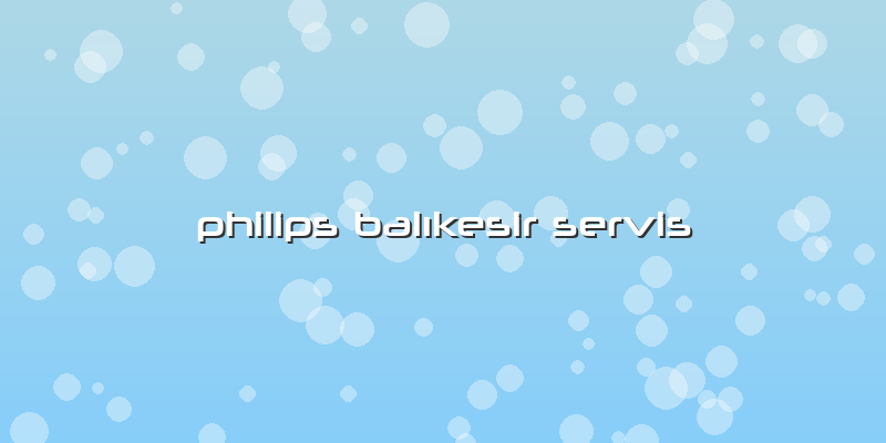 Philips Balıkesir Servis