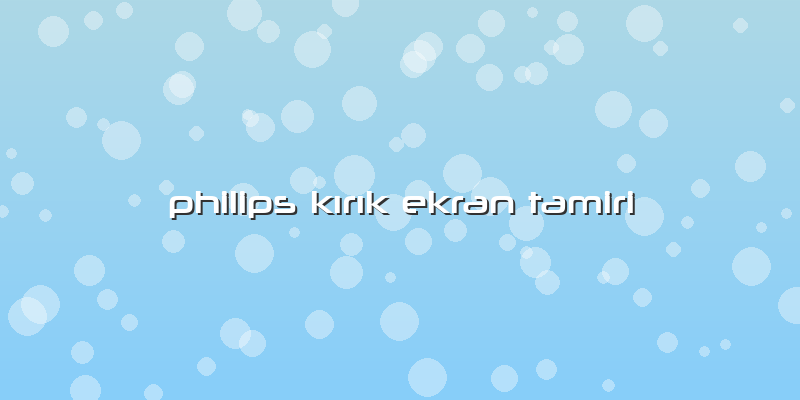 Philips Kırık Ekran Tamiri