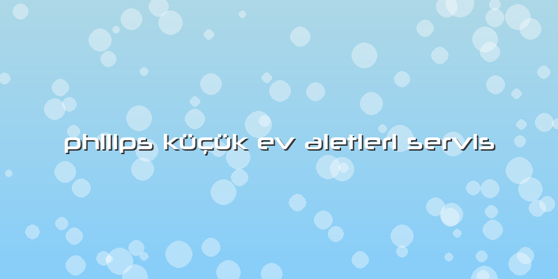 Philips Küçük Ev Aletleri Servis
