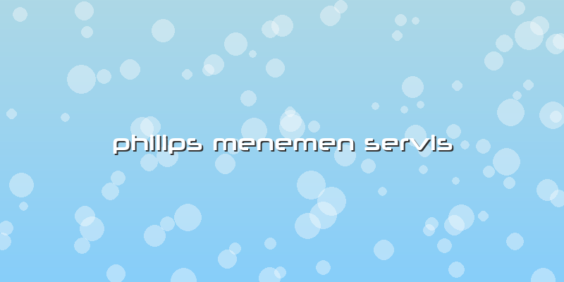 Philips Menemen Servis