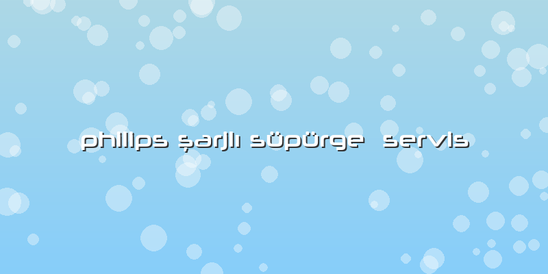 Philips şarjlı Süpürge  Servis