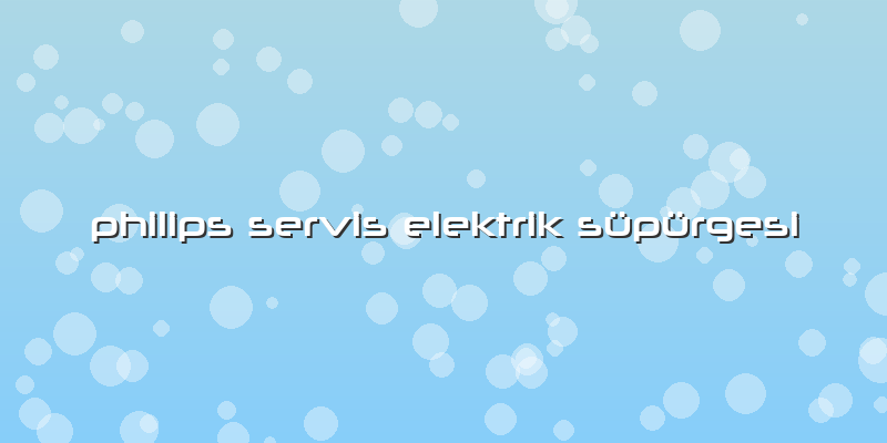 Philips Servis Elektrik Süpürgesi